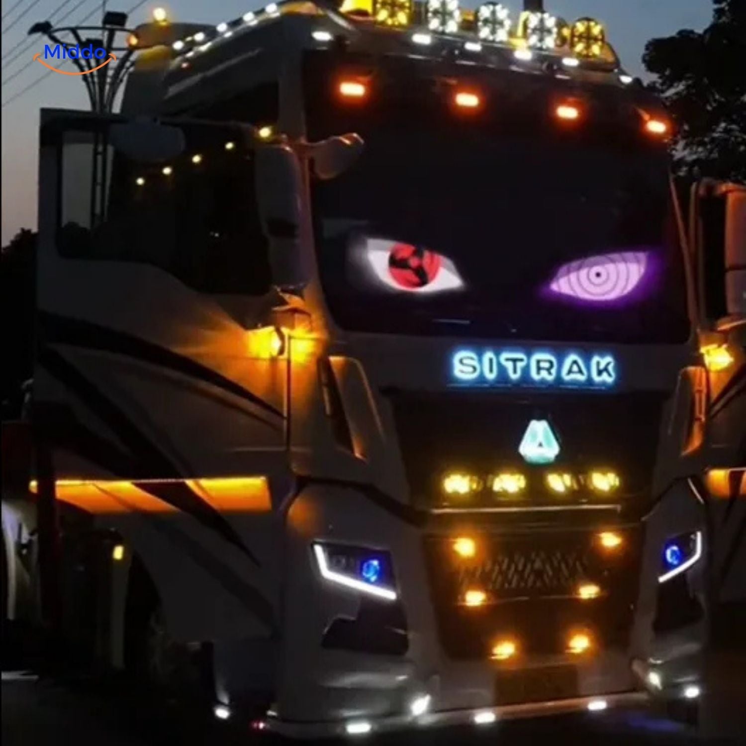 DriveVision LED-Display | Anpassbares Teufelsaugen-Design für Lkw und Auto