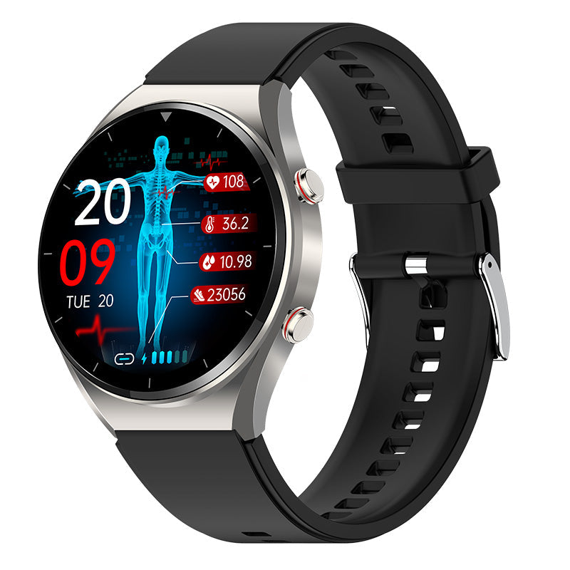 Blutzuckermessung mit einem Klick|Blutzucker Blutdruck EKG|EKG HRV Herzfrequenzüberwachung Smart Health Uhr