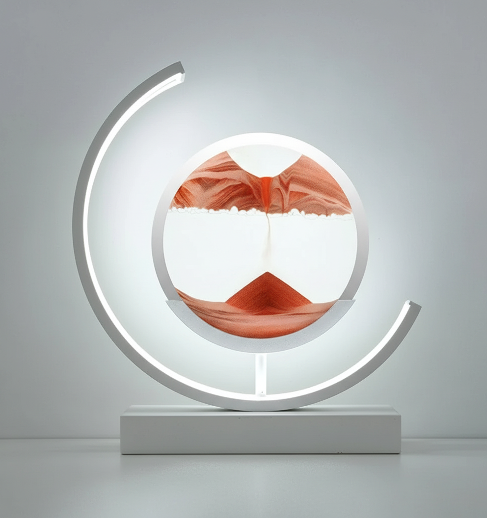 DuneGlow Tischlampe – Handgefertigte Stimmungsleuchte mit Beruhigendem Licht und Modernem Design