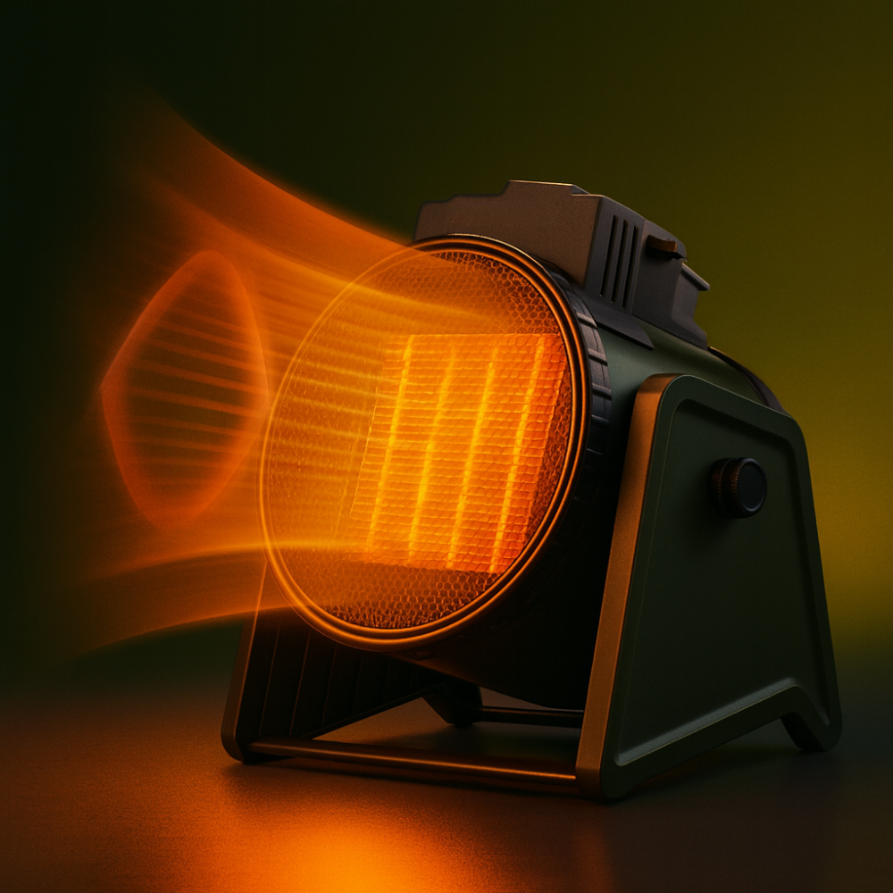 Elektrischer Raumheizer mit Thermostat – 2 Heizstufen