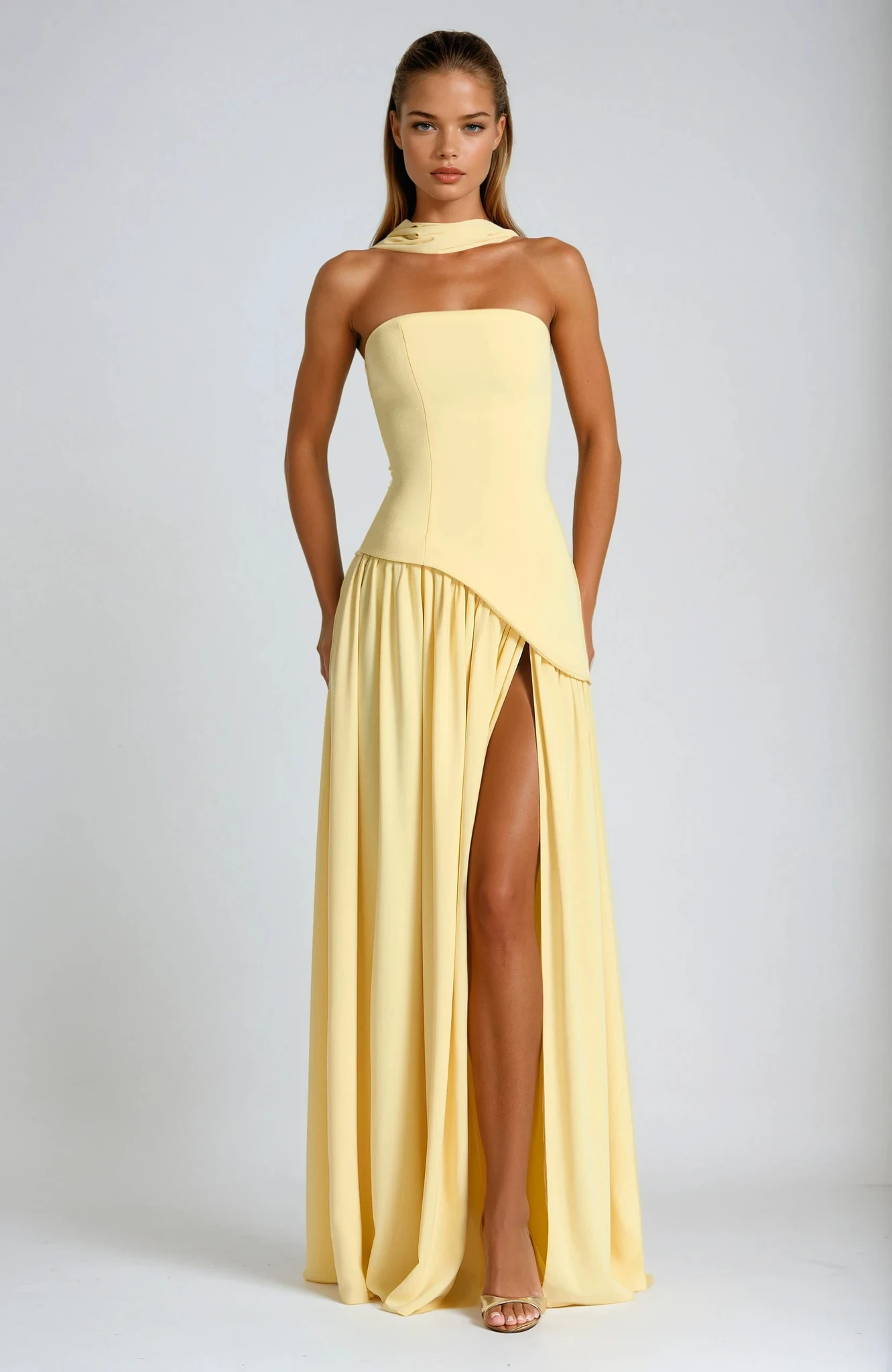 Tessa Luxe Maxikleid | Lässige, trägerlose Eleganz für jeden Anlass