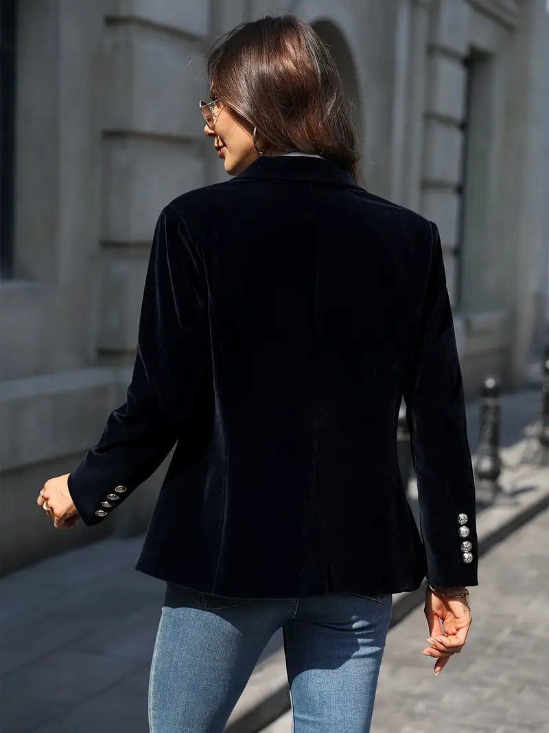 VelvetChic – Eleganter Blazer | Luxuriöser Samtblazer für stilvolle Raffinesse