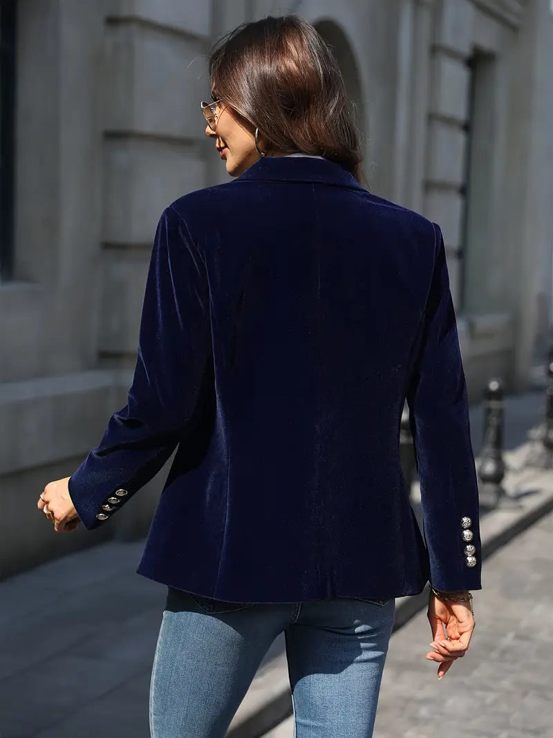 VelvetChic – Eleganter Blazer | Luxuriöser Samtblazer für stilvolle Raffinesse