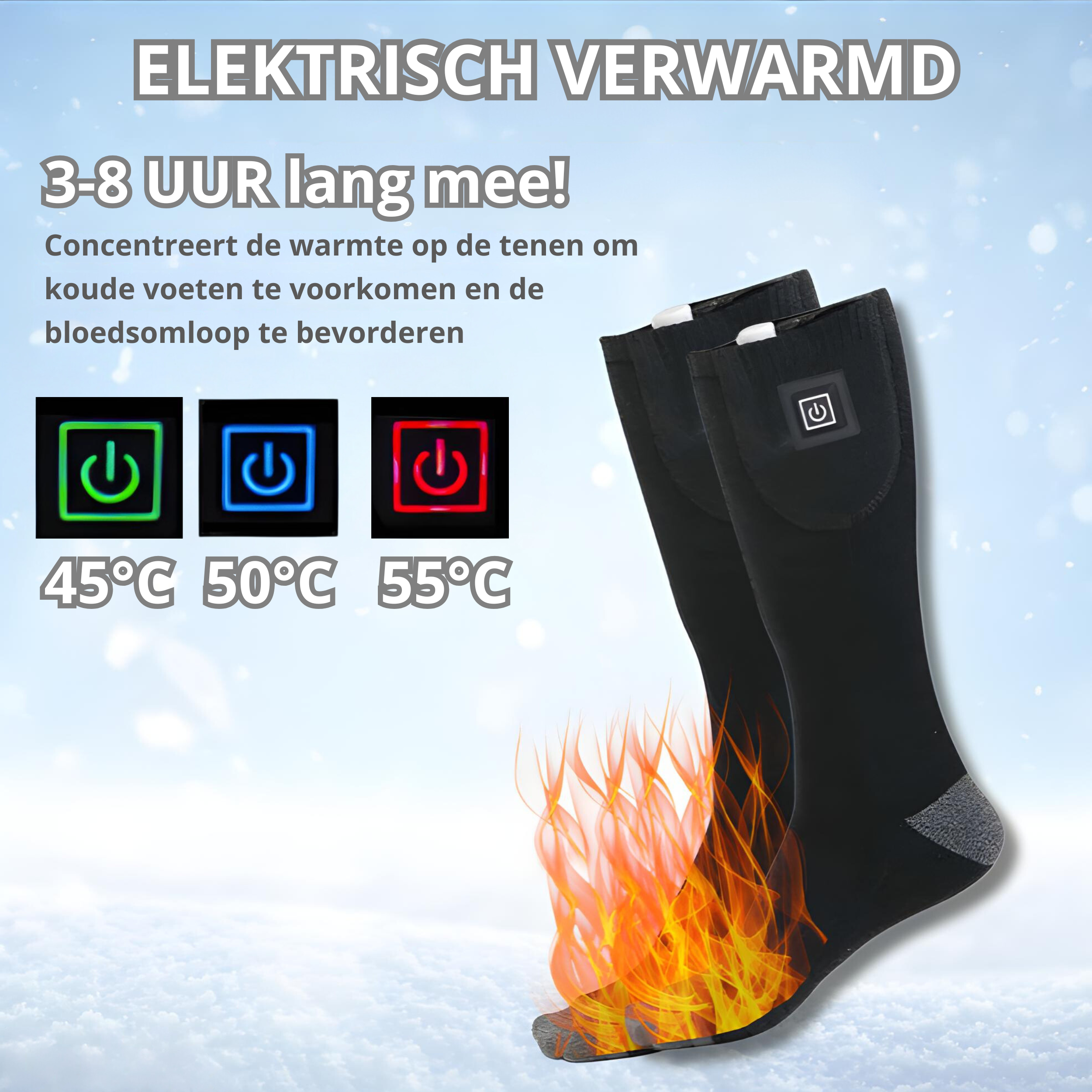 Elektrisch beheizte Socken | 3 Stufen | 2026 Verbesserte Design