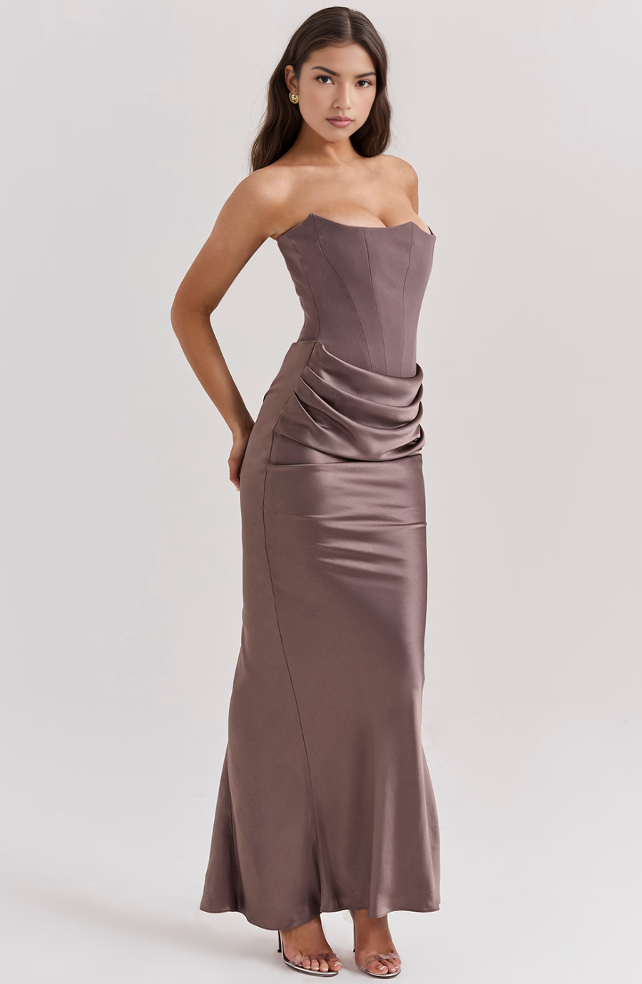 Mia Luxe – trägerloses Maxikleid | Elegantes und vielseitiges Kleid für jeden Anlas