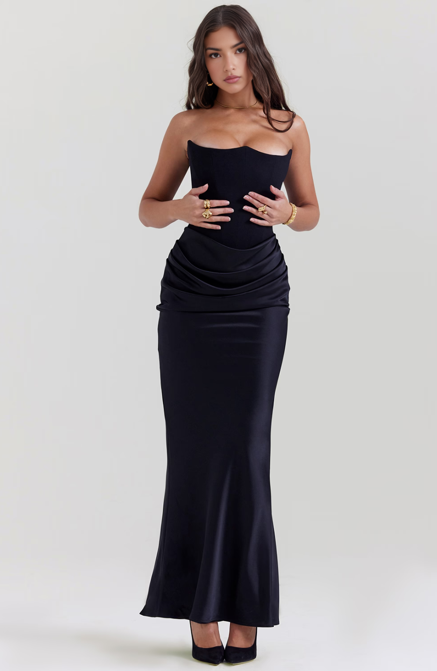 Mia Luxe – trägerloses Maxikleid | Elegantes und vielseitiges Kleid für jeden Anlas