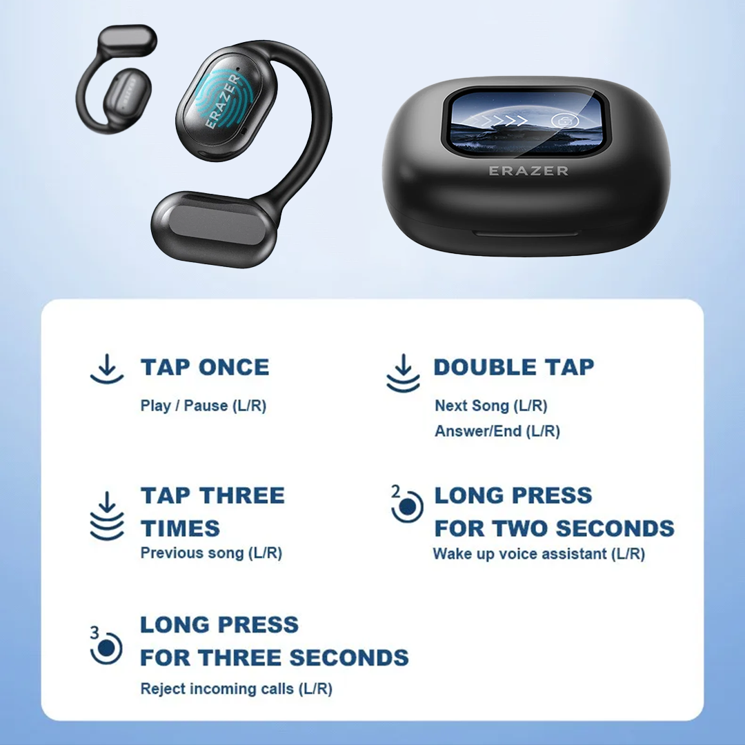 TouchStream AI Übersetzer | Smart Touch Bluetooth Kopfhörer