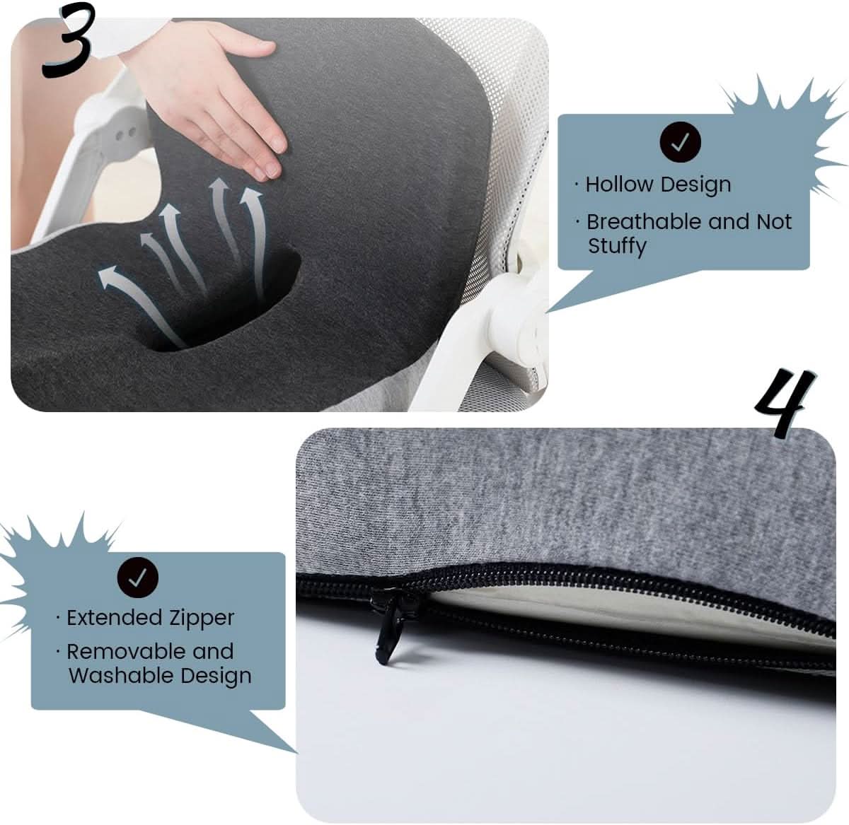 ERGOCOMFORT PAD – Premium-Memory-Foam-Kissen für Haltung & Komfort