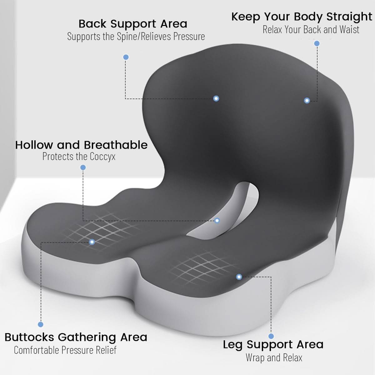 ERGOCOMFORT PAD – Premium-Memory-Foam-Kissen für Haltung & Komfort