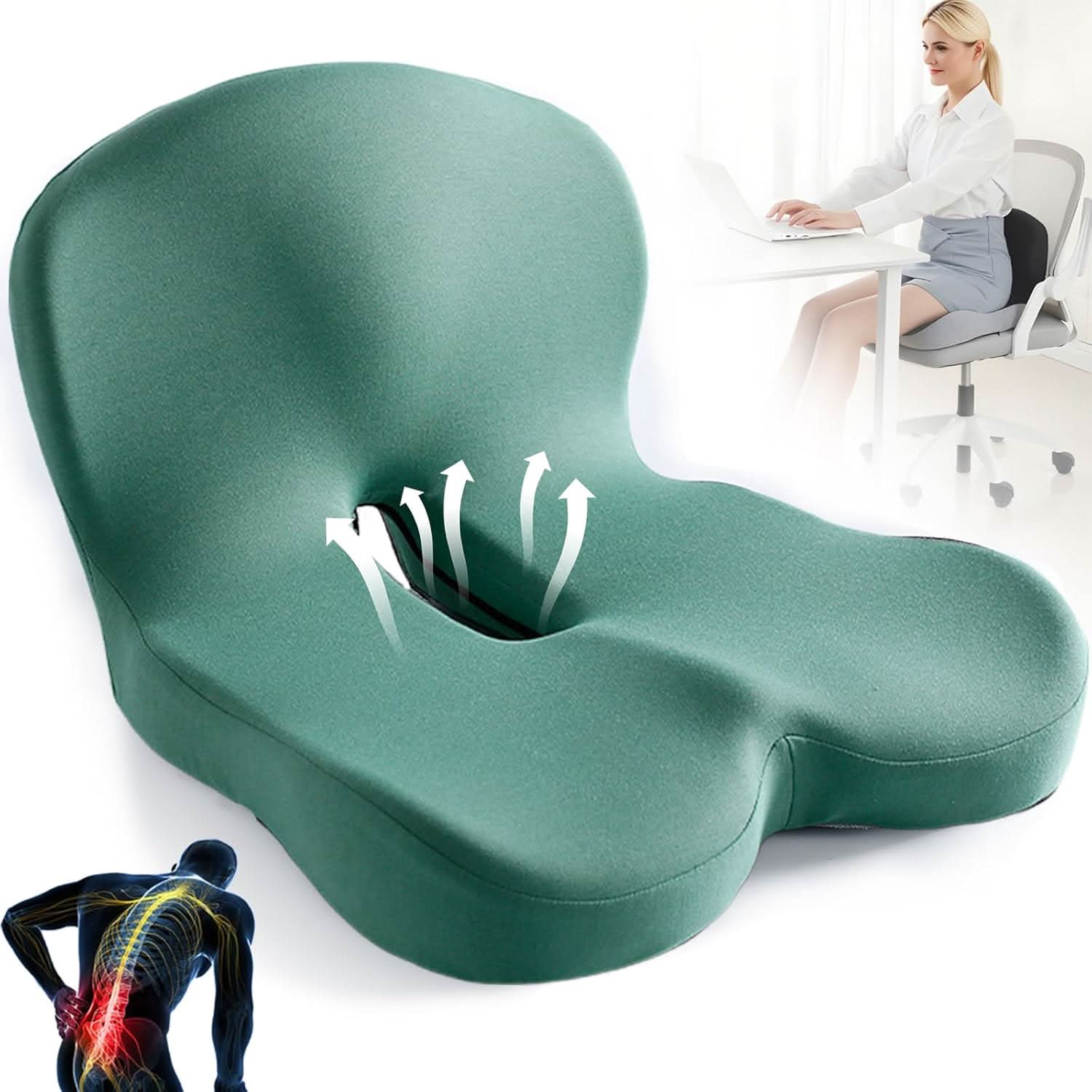 ERGOCOMFORT PAD – Premium-Memory-Foam-Kissen für Haltung & Komfort