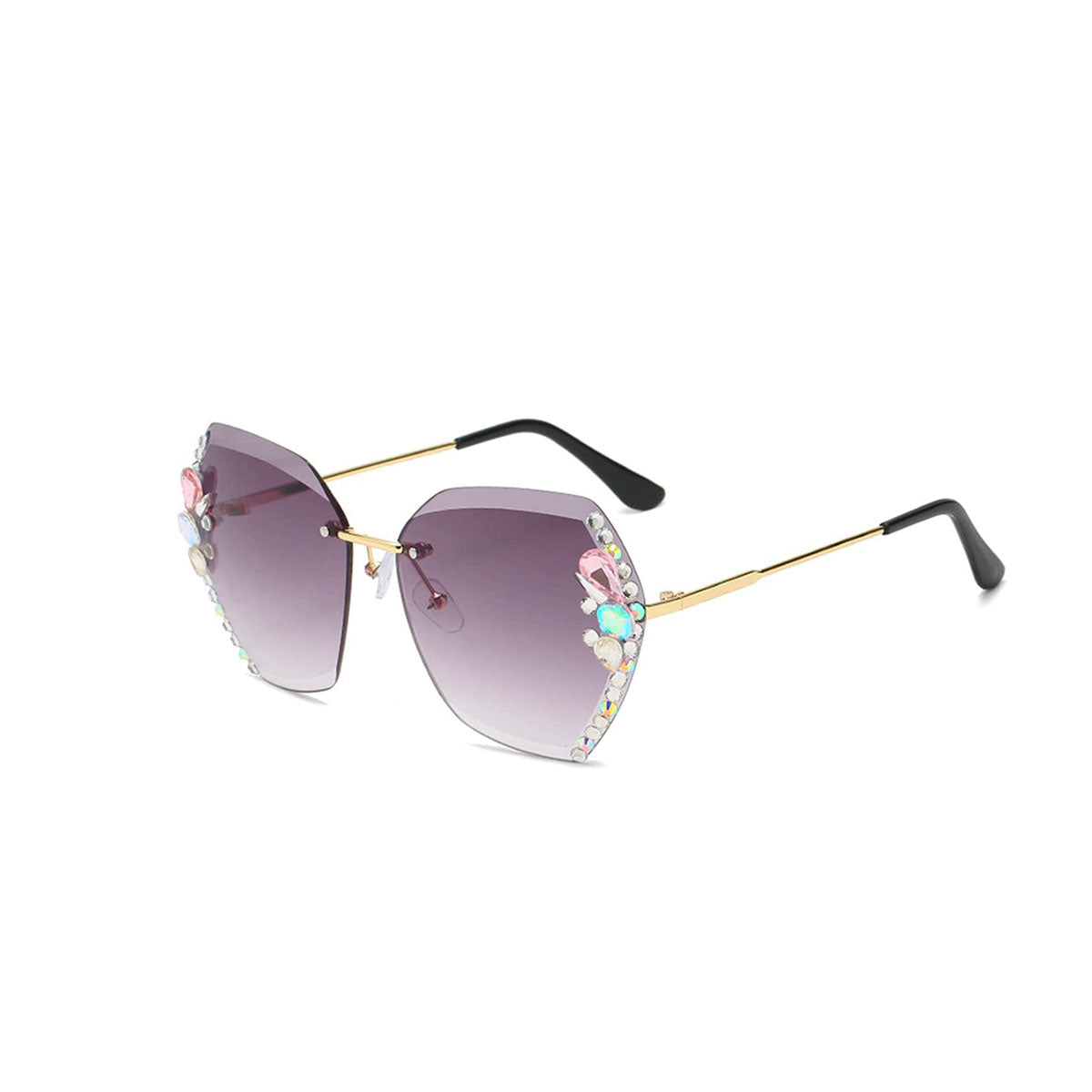Rhinestone Sonnenbrille ohne Rahmen