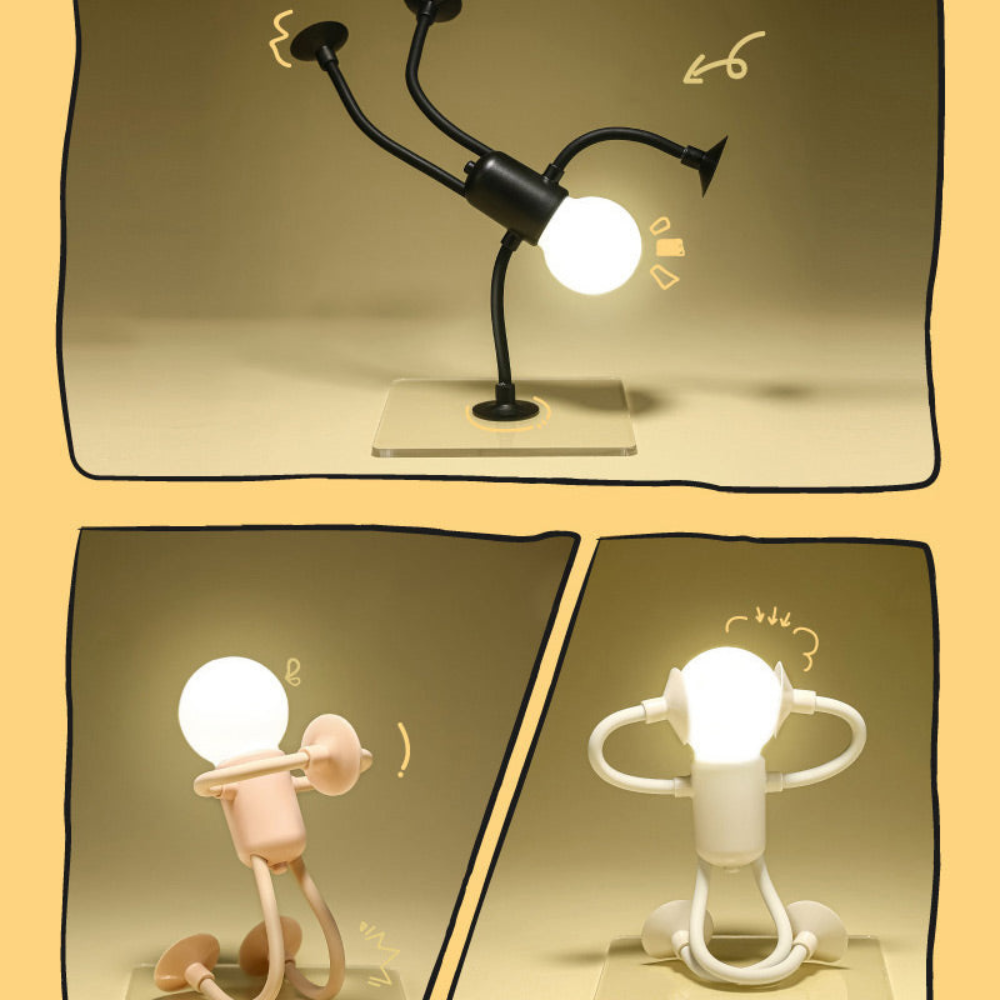 LumiFlex | LED Tischlampe Flexibel Kreative Dekoration für Wohnzimmer und Kinderzimmer Energiesparend Modern 4 Farben