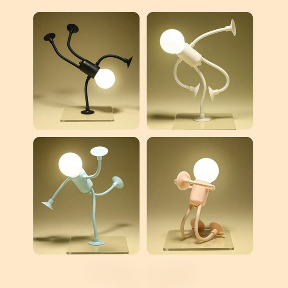 LumiFlex | LED Tischlampe Flexibel Kreative Dekoration für Wohnzimmer und Kinderzimmer Energiesparend Modern 4 Farben