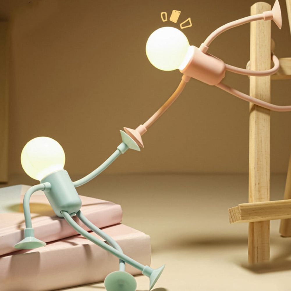 LumiFlex | LED Tischlampe Flexibel Kreative Dekoration für Wohnzimmer und Kinderzimmer Energiesparend Modern 4 Farben