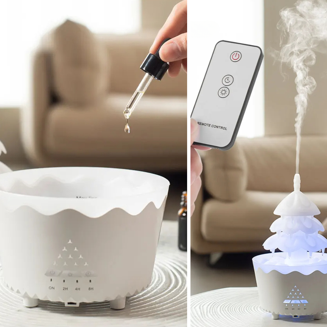 AromaBoom Weihnachtsdiffuser – Ultraschall-Luftbefeuchter mit LED und USB
