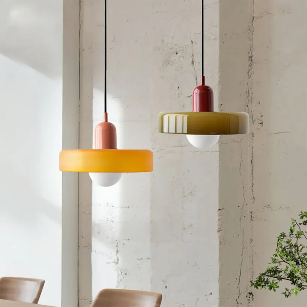 Finan Morandi Glas-Disk-Orb Pendelleuchte