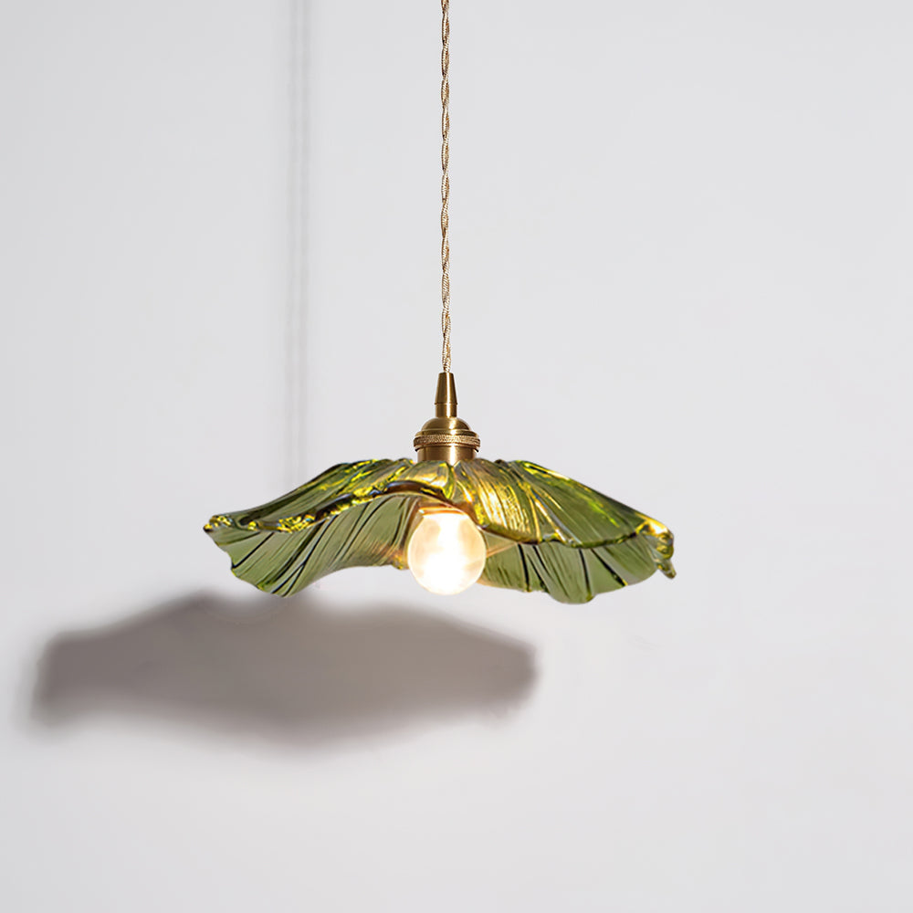 Blumen Glas Pendelleuchte