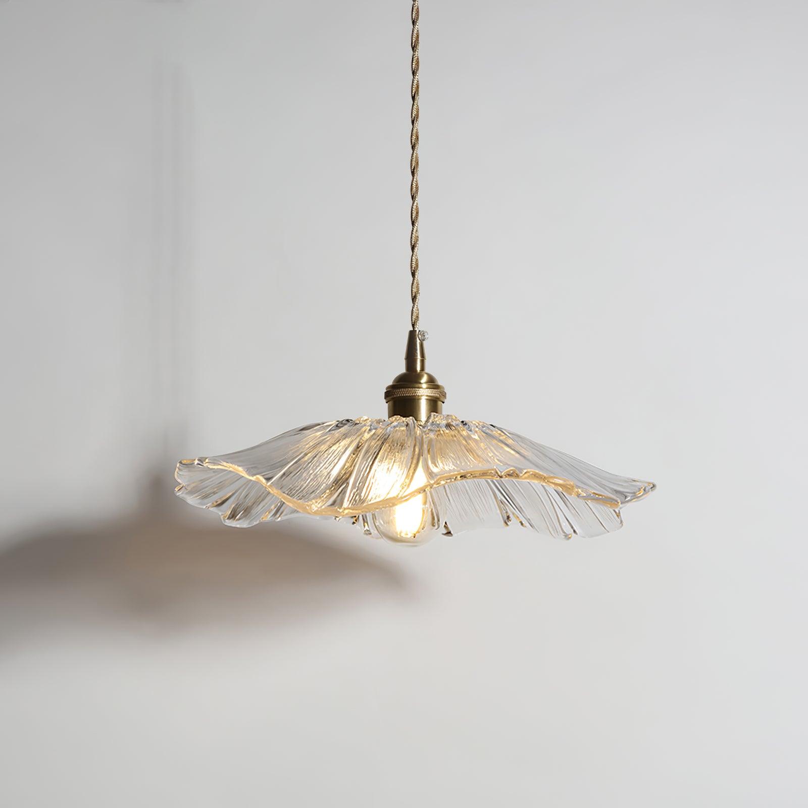 Blumen Glas Pendelleuchte
