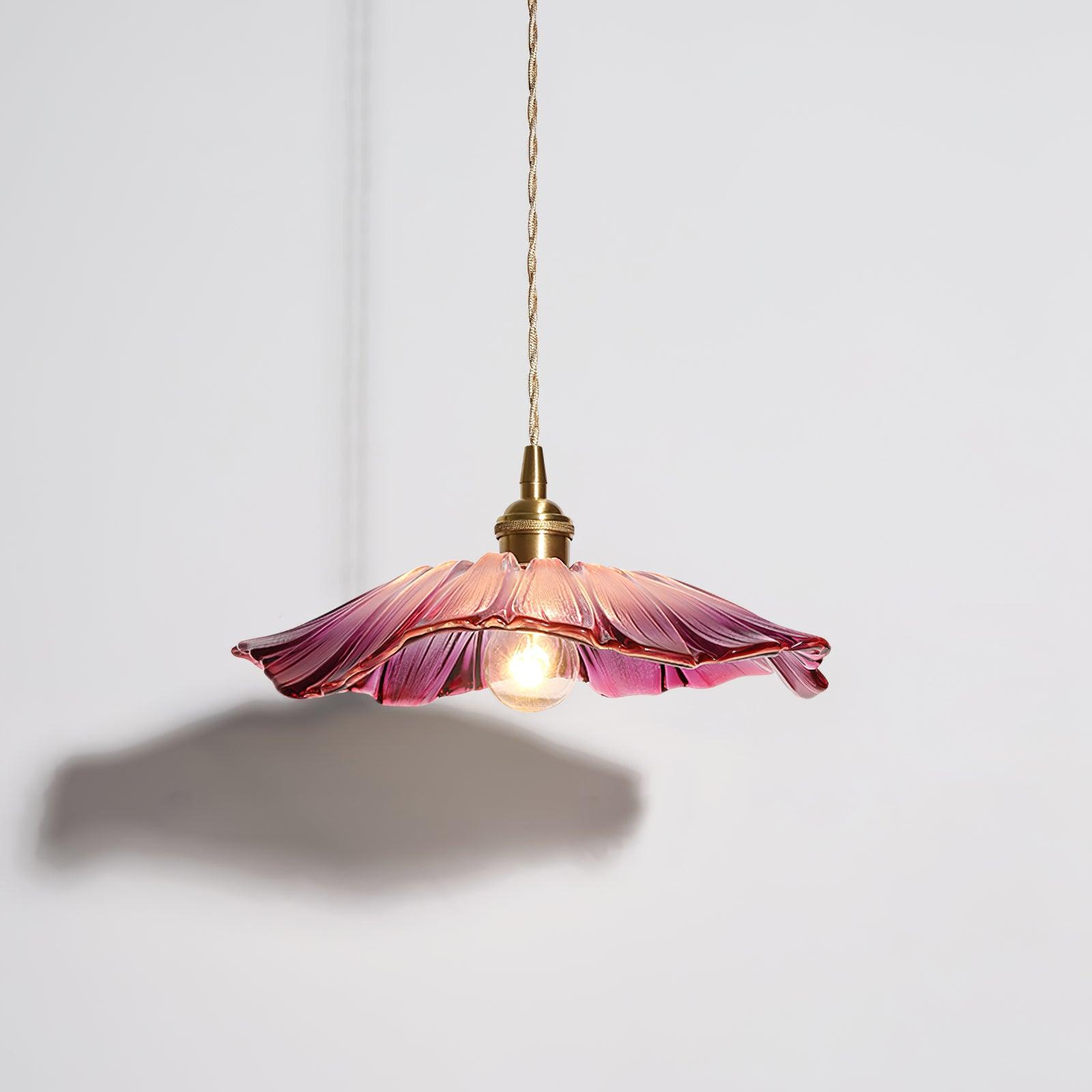 Blumen Glas Pendelleuchte