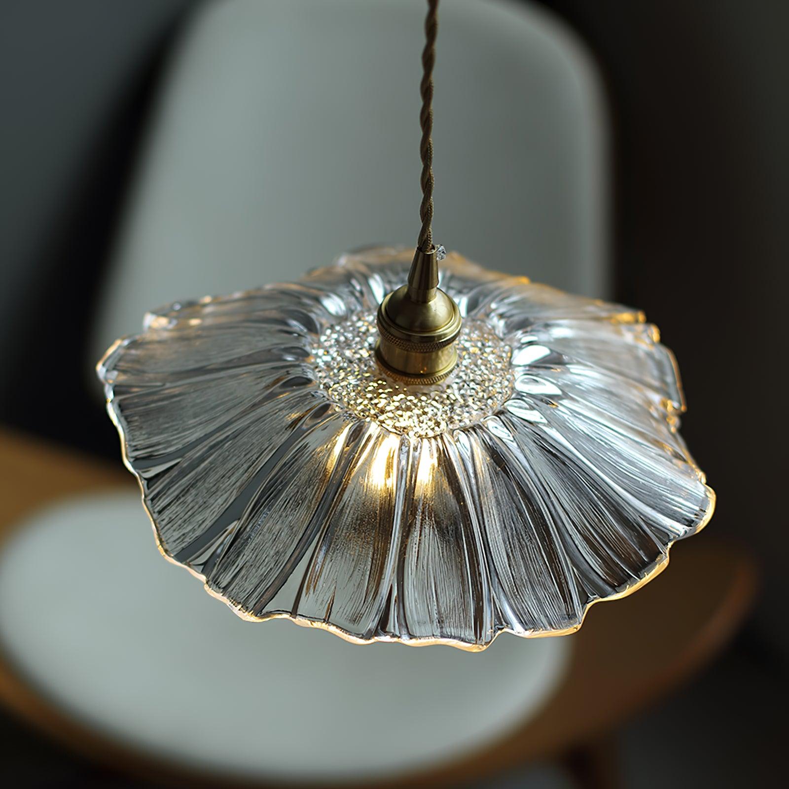 Blumen Glas Pendelleuchte