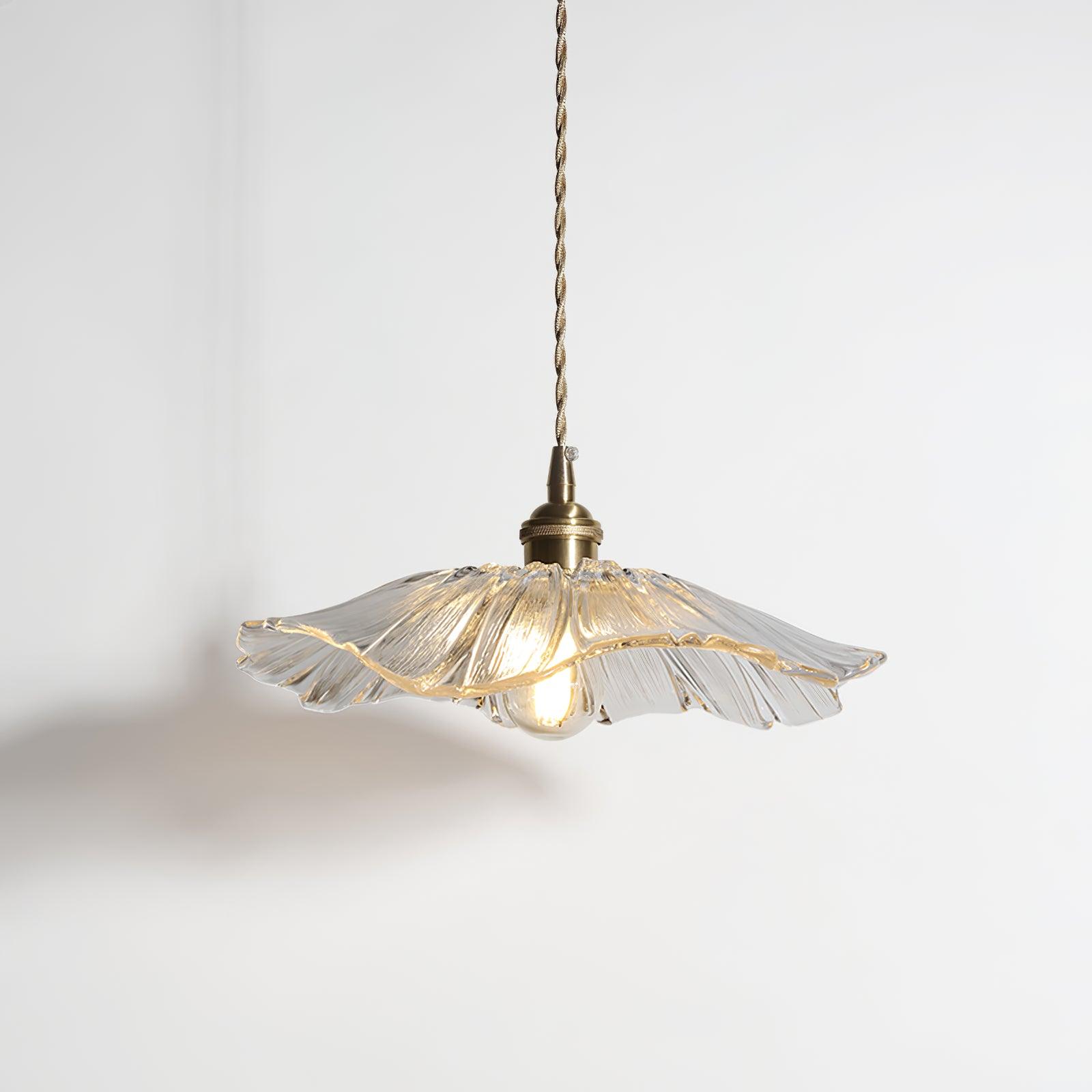 Blumen Glas Pendelleuchte