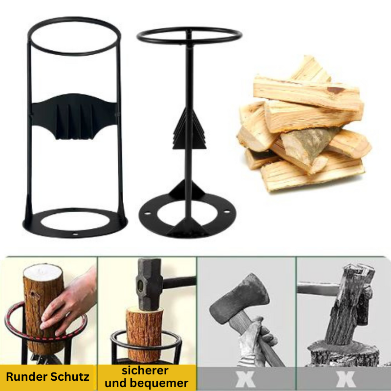 ElysianCraft Luxe Holzspalter | Tragbarer Gusseisen-Holzspalter für müheloses und effizientes Holzarbeiten