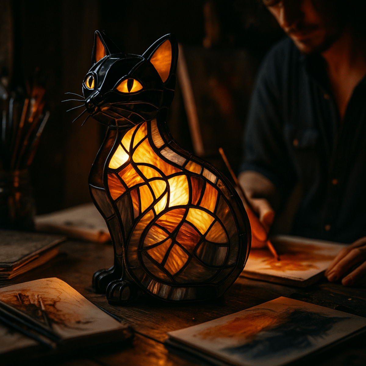 Felina - Verspielt LED Katzen Nachtlampe mit Sanfter Sfeerverlichting