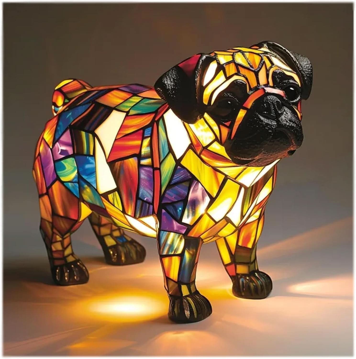 Schimmer-Statue – Künstlerische LED-Nachtlampe Mit Hunderassen-Motiv