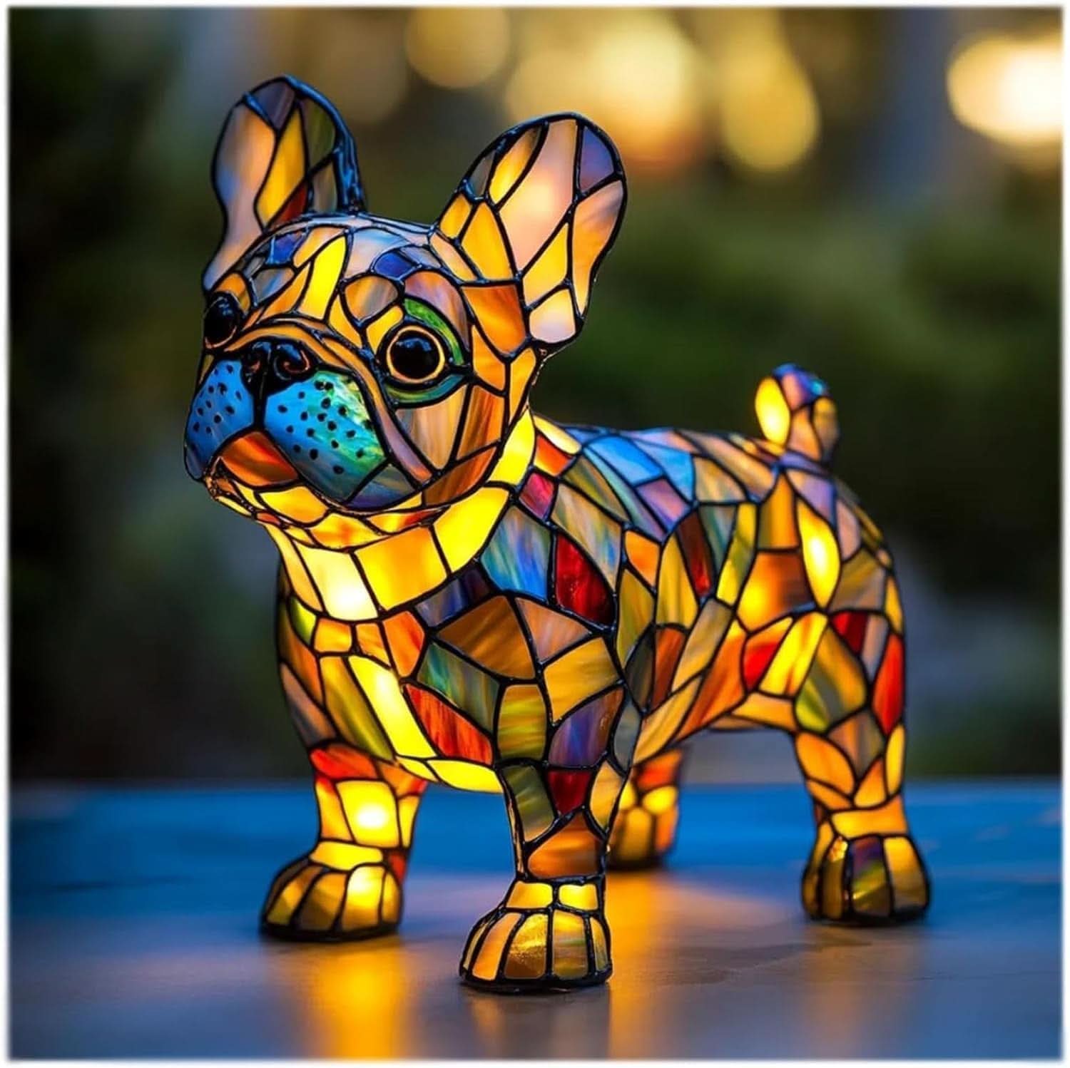 Schimmer-Statue – Künstlerische LED-Nachtlampe Mit Hunderassen-Motiv