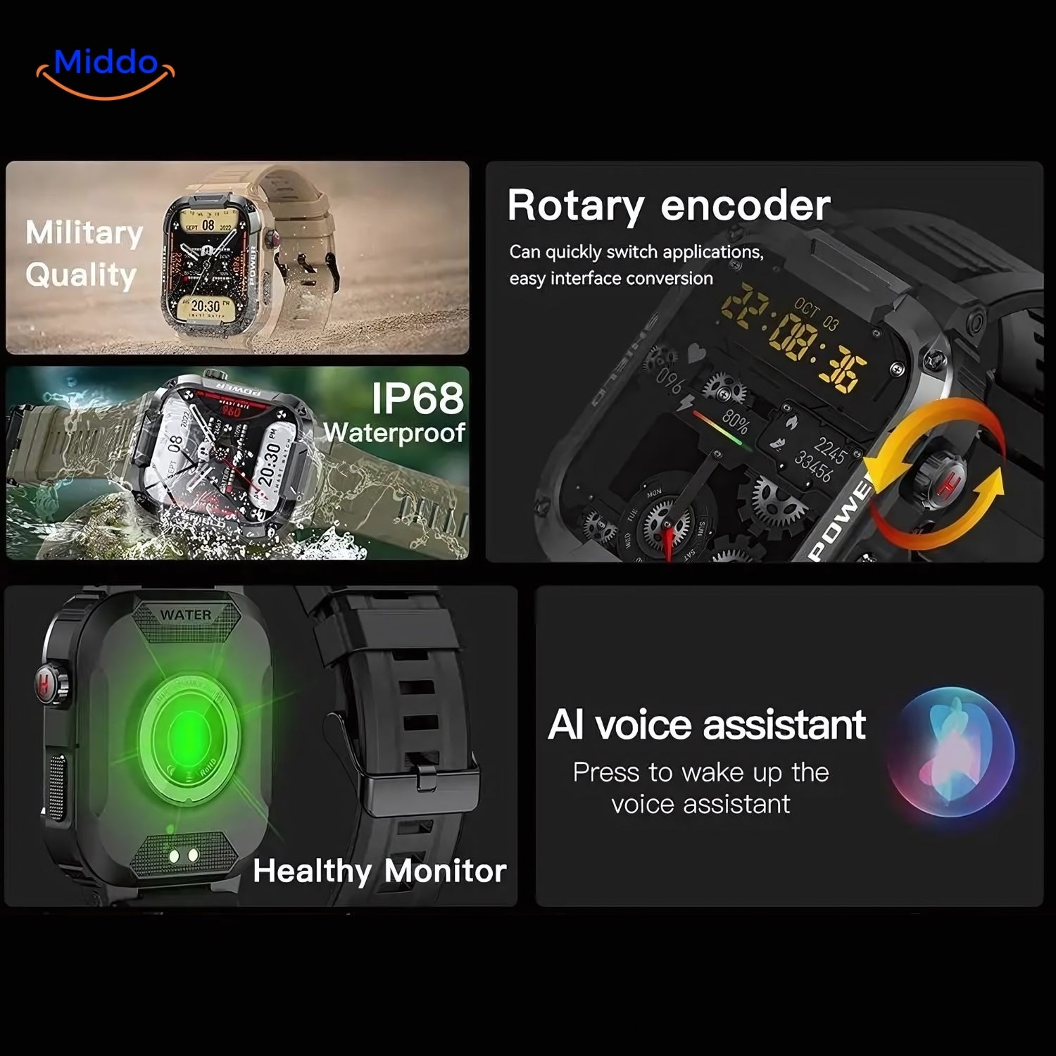 TitanGuard Smartwatch | Unverwüstliche Smartwatch für iOS & Android mit über 100 € Ersparnis