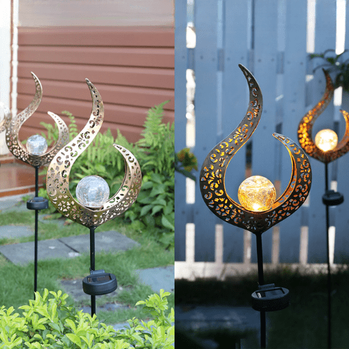 GardenLuxe | Solarlampe aus Metall mit warmem LED-Licht für den Garten