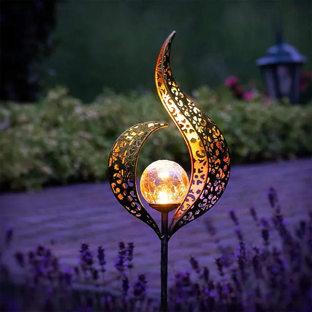 GardenLuxe | Solarlampe aus Metall mit warmem LED-Licht für den Garten