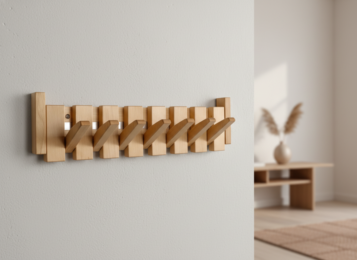 Piano Kleshenger HarmonyCoat – Kreative Garderobe aus Holz für Flur und Eingangsbereich