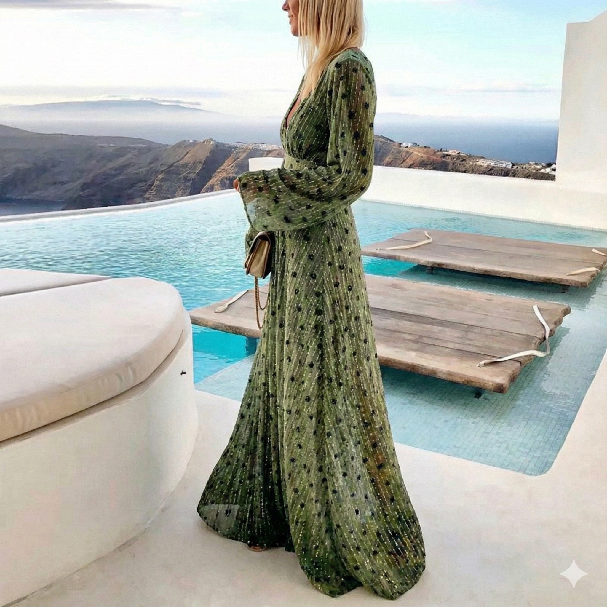 BeachEssence Elegantes Maxikleid | Figurbetontes langes Strandkleid für einen lässigen Sommerlook