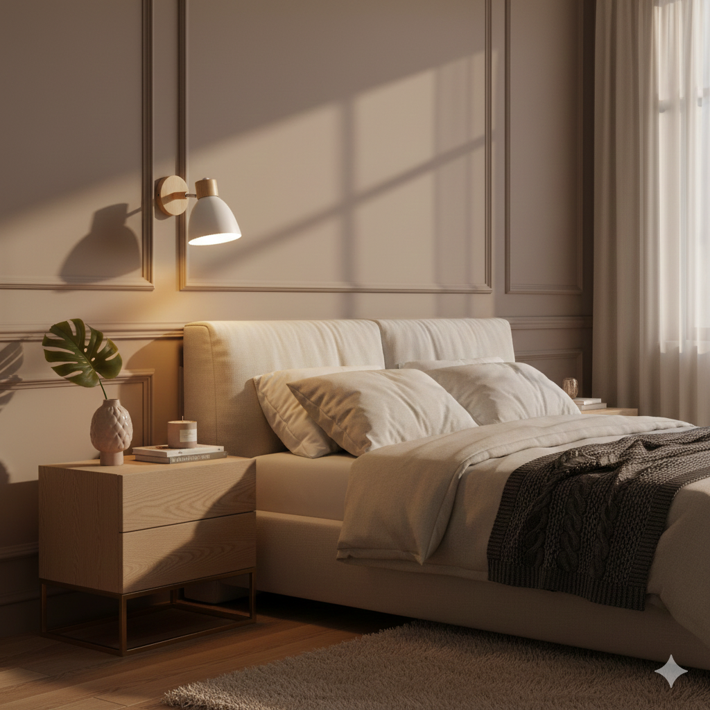 Moderner Minimalistischer Holzkonus LED Wandleuchte | 1-Lampe