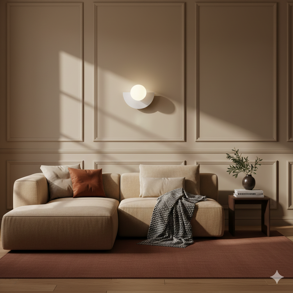 Moderner minimalistischer Glasglobus-Wandstrahler LED 1-Licht