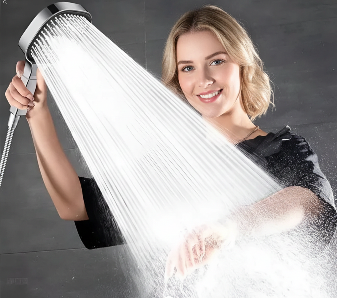 Hochdruck-Duschkopf mit Turbo Boost-Technologie und Filtration