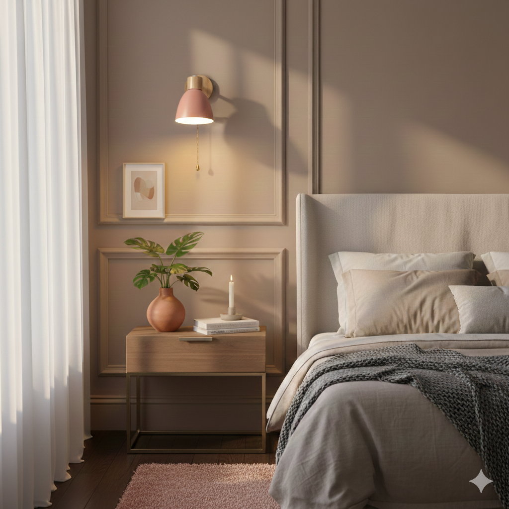 Moderner Minimalistischer Holzkonus LED Wandleuchte | 1-Lampe