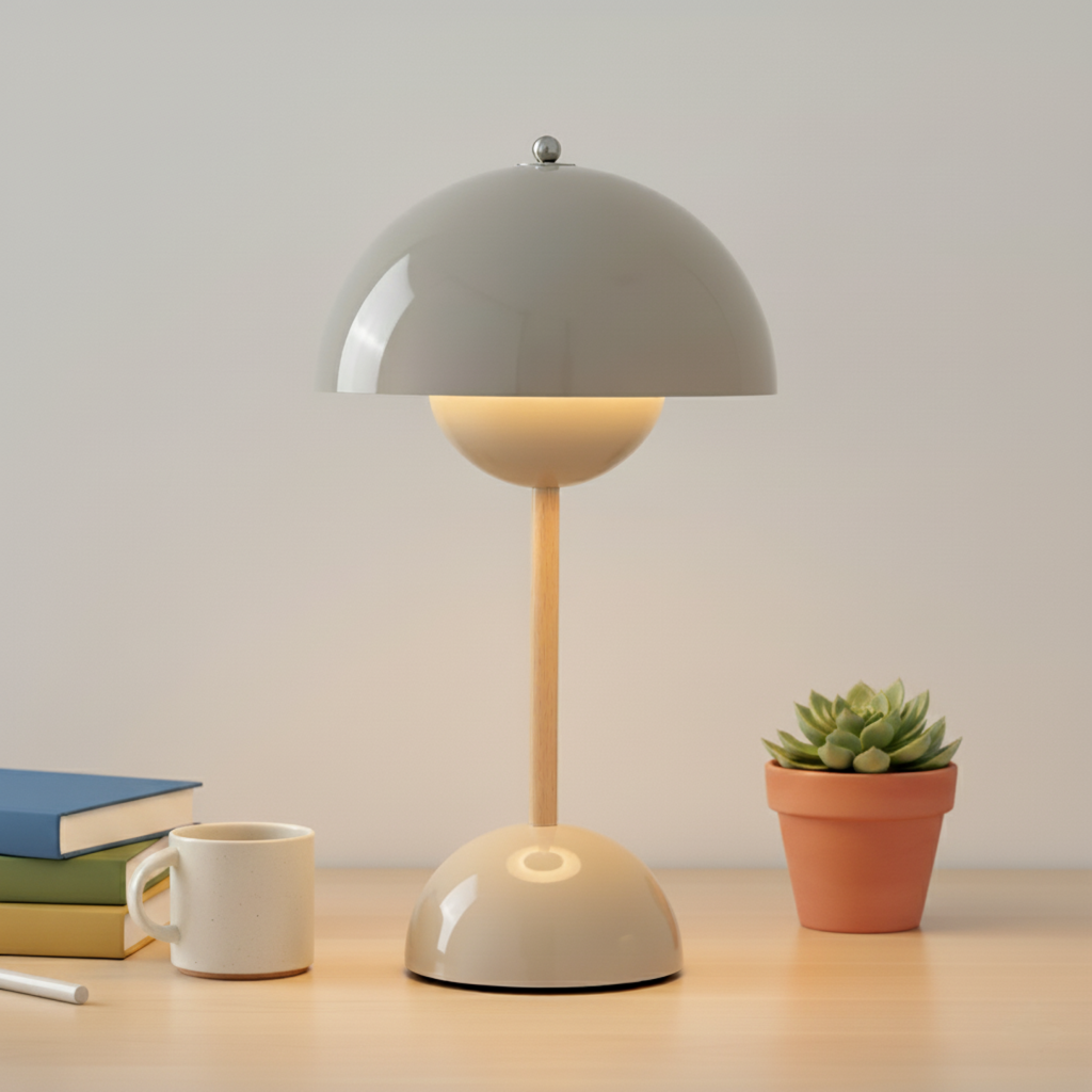 Frendorf | NordicNest Skandinavische Tischleuchte | Dimmbar, Modern & Nachttischlampe