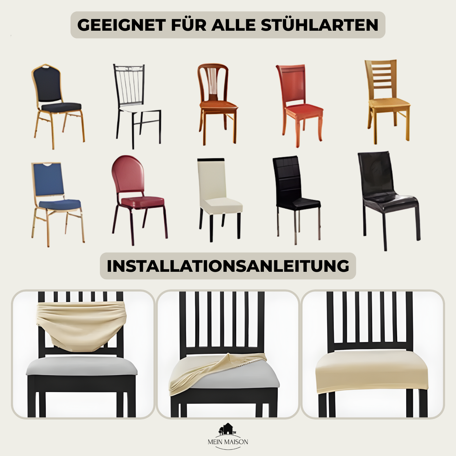 2+2 GRATIS | SilqueShield – Stilvoller Stuhlschutz für Ihre Möbel!