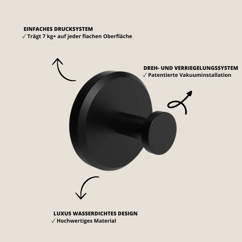 LuxuraGrip Saugnäpfe Ohne Bohren | Innovative Saugnäpfe für eine starke und sichere Befestigung ohne Schäden an Wänden