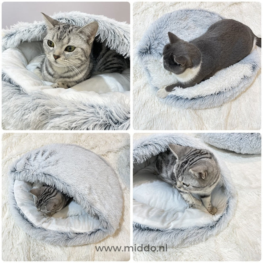 SnuggleNest Haustierbett | Bequemes Bett für glückliche Hunde und Katzen