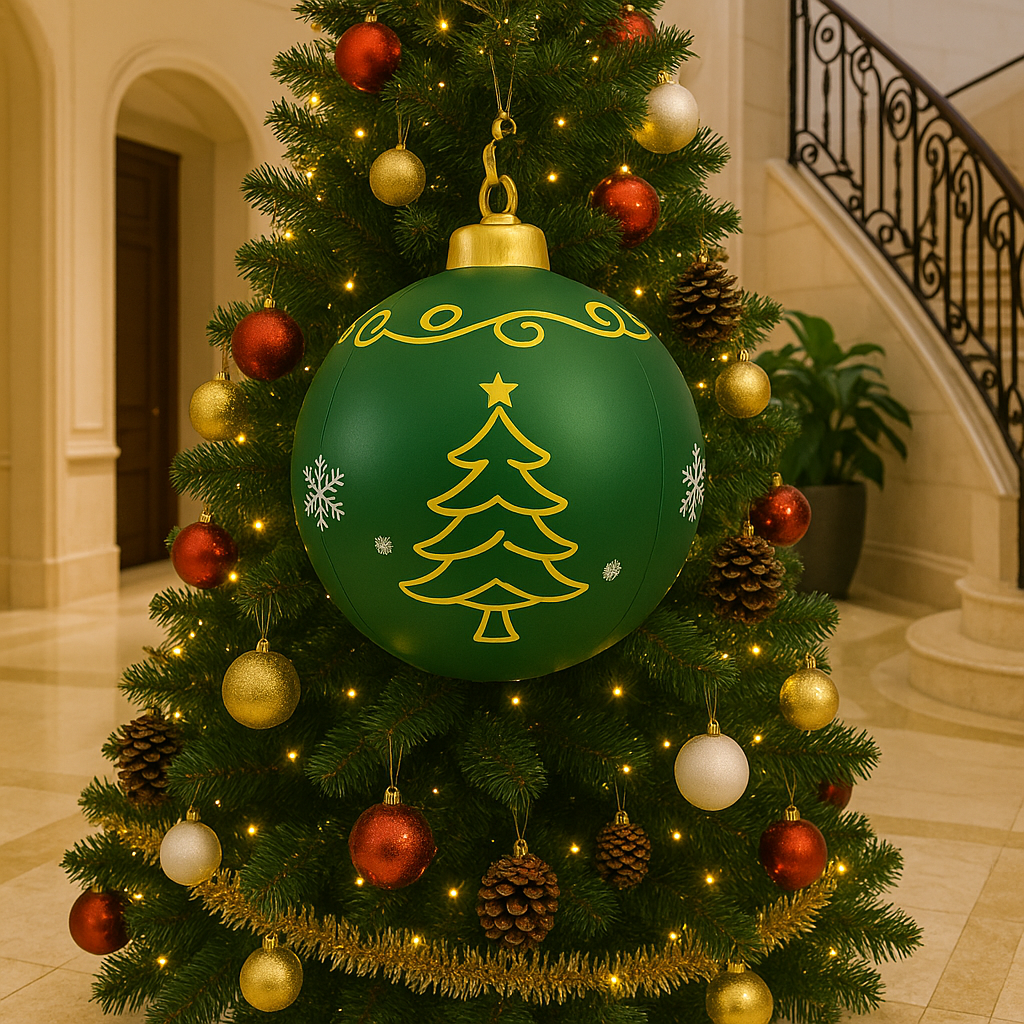 PVC Weihnachtsdekoration für Außen mit Bunter LED-Beleuchtung