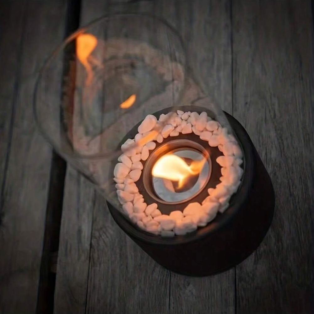 GlowEdge | Rauchfreier Bioethanol-Kamin aus Glas für Tisch & Innenbereich