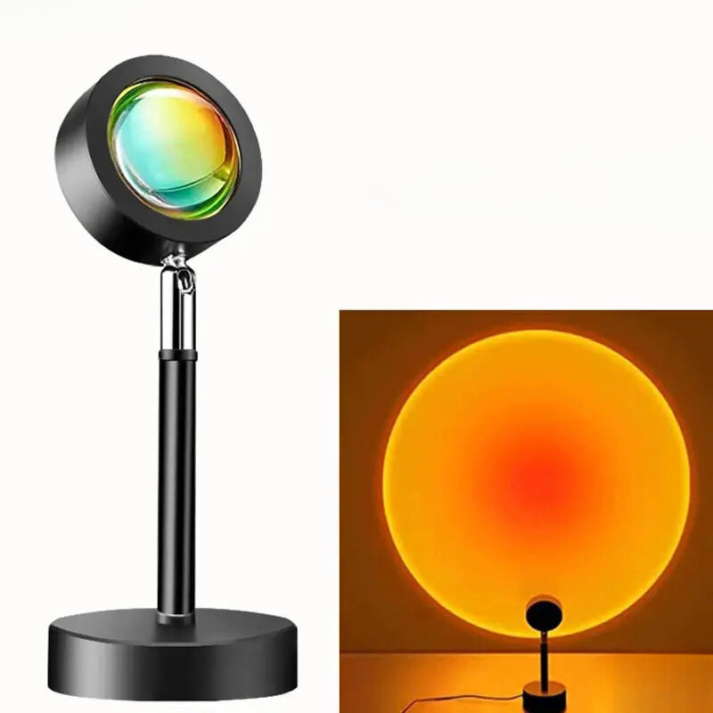 GoldenGleam | LED Projektionslampe mit Sonnenuntergangseffekt und Fernbedienung