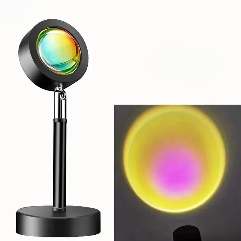 GoldenGleam | LED Projektionslampe mit Sonnenuntergangseffekt und Fernbedienung