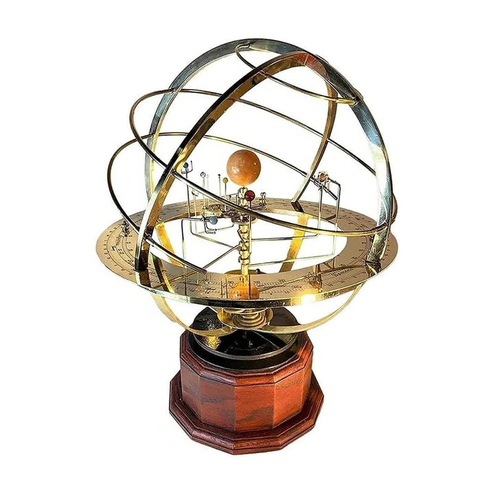 KosmosMaster Grand Orrery – Handgefertigtes Modell des Sonnensystems mit 28 Monden und 9 Planeten