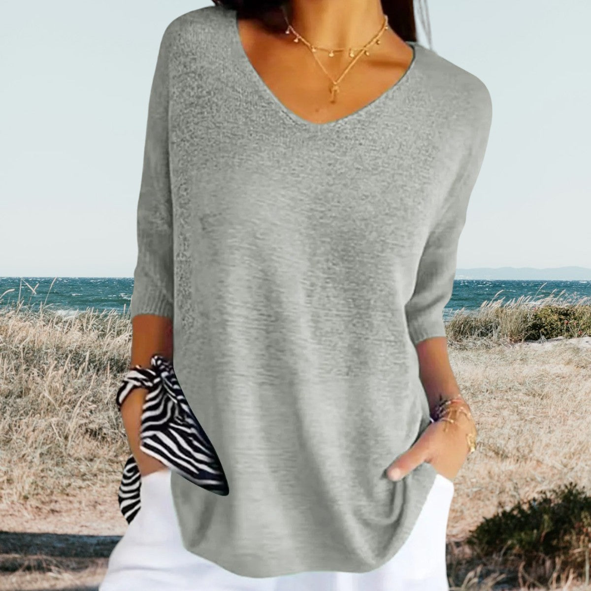 Gerda™ Sommer V-Ausschnitt Top