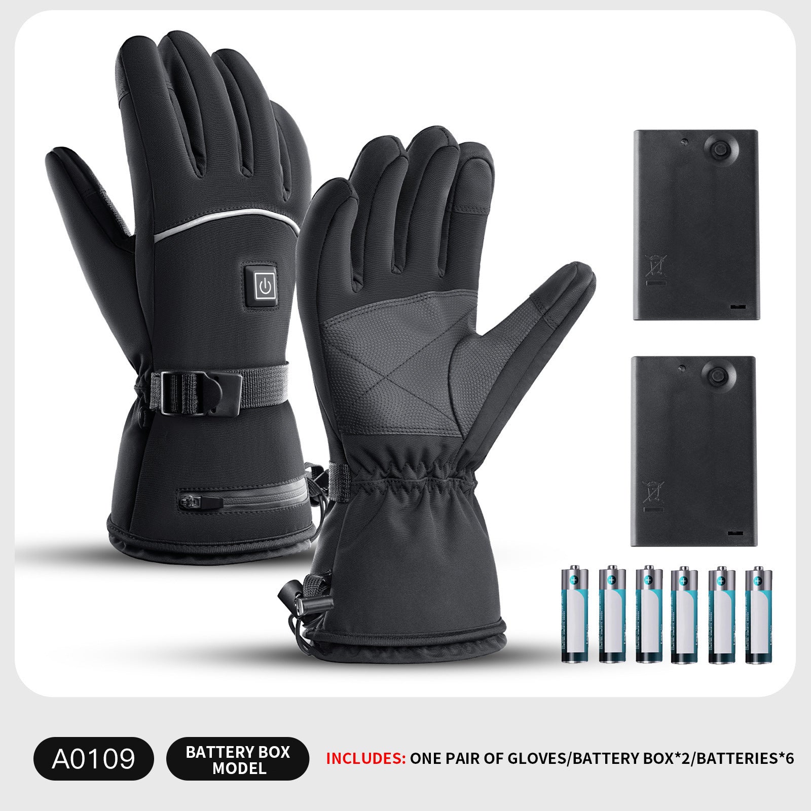 Elektrische Winterhandschuhe - Beheizt | 3 Temperaturstufen | Wasserdicht