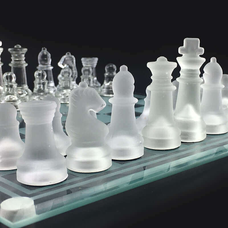 Glas Schachspiel
